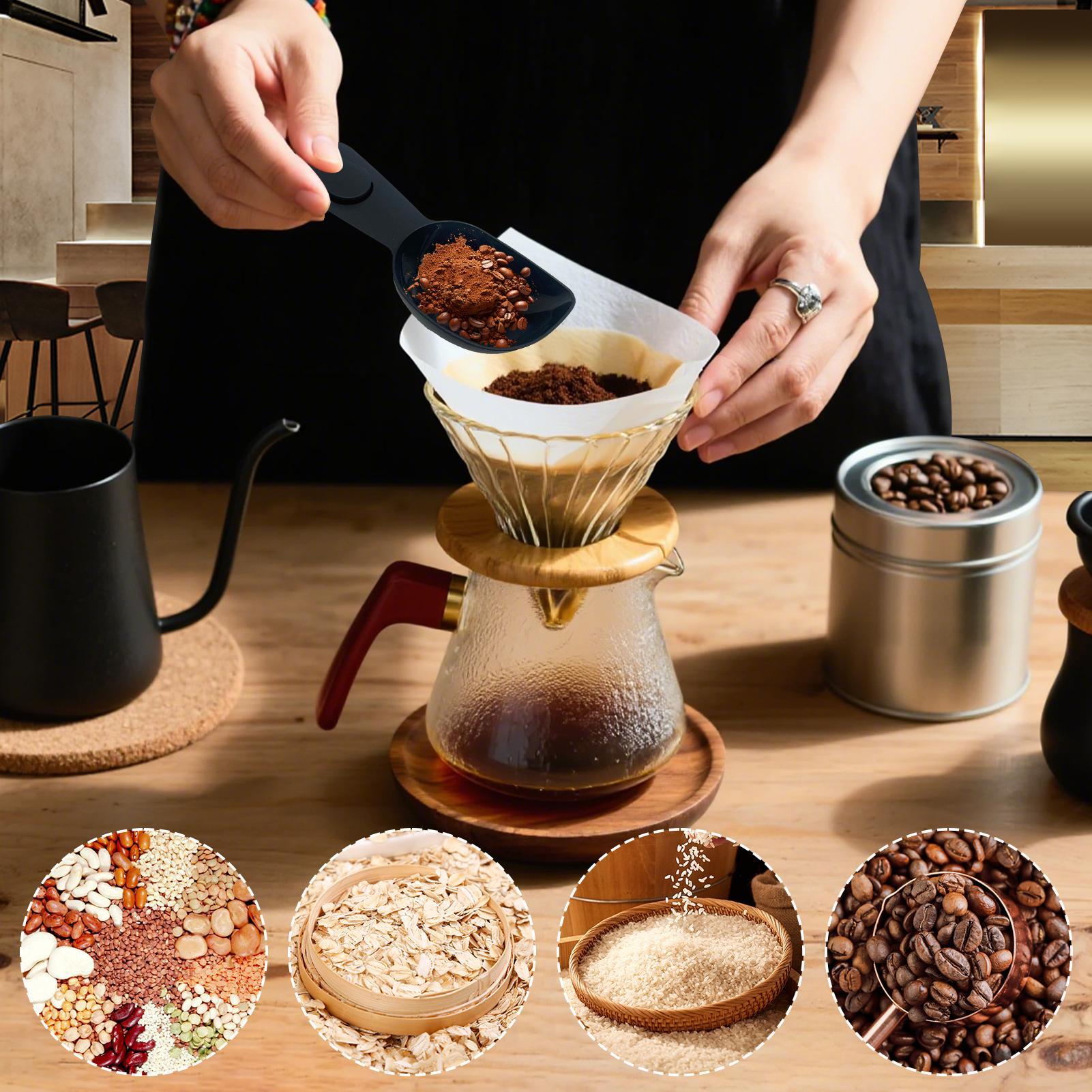 커피 스쿱 클립 포함 다용도 시리얼 스푼 스푼 백 클립 - Coffee Tea Bean Leaf 리뷰 및 가격