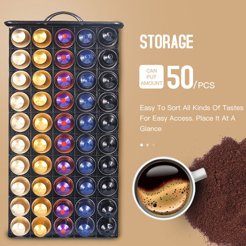 50개 커피 캡슐 정리함 실용적인 커피 포드 홀더 랙  - Coffee Capsule Holder 리뷰 및 가격