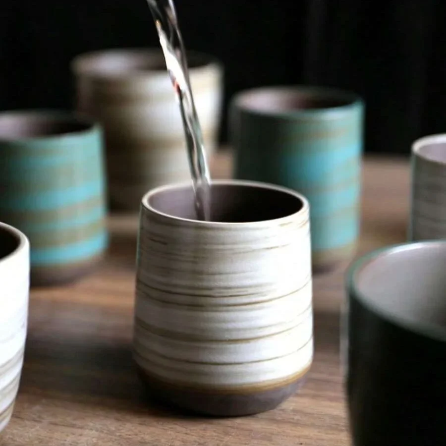 손으로 그린 ​​Crackle Glaze 석기 머그잔, - Coffee Tea For Me 리뷰 및 가격