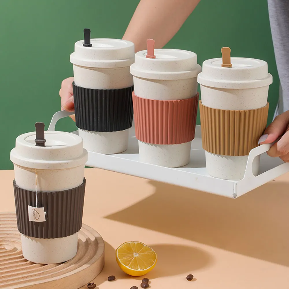 뚜껑이있는 450ML 커피 컵 밀짚 재사용 가능한 휴대 - Coffee Tea For Me 리뷰 및 가격